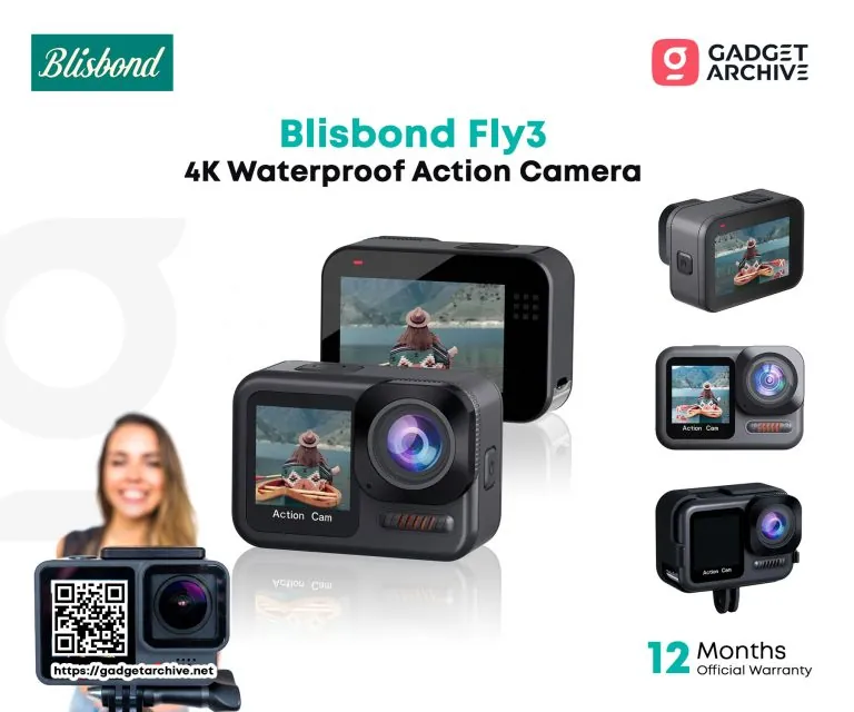 Blisbond Fly3 4K waterproof action camera 20m underwater without case