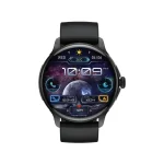 Blisbond Senor AMOLED Bluetooth Calling Smart Watch lifestyle view with round display and silicone strap