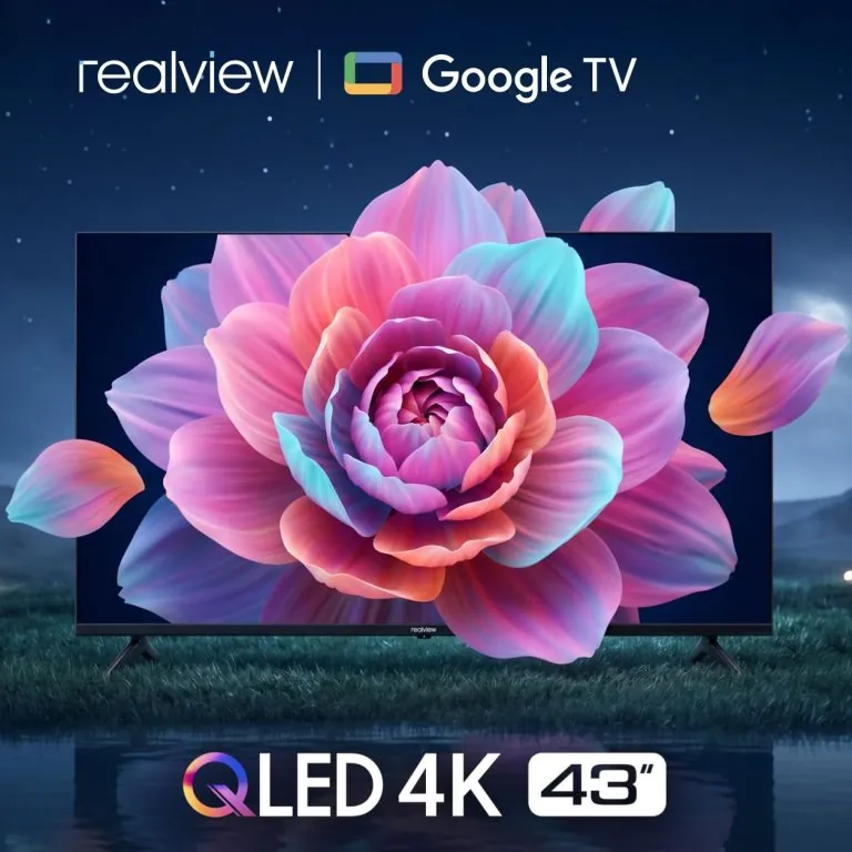 Realview L43D01 43 Inch QLED 4K Google TV with Google TV and HDR Display